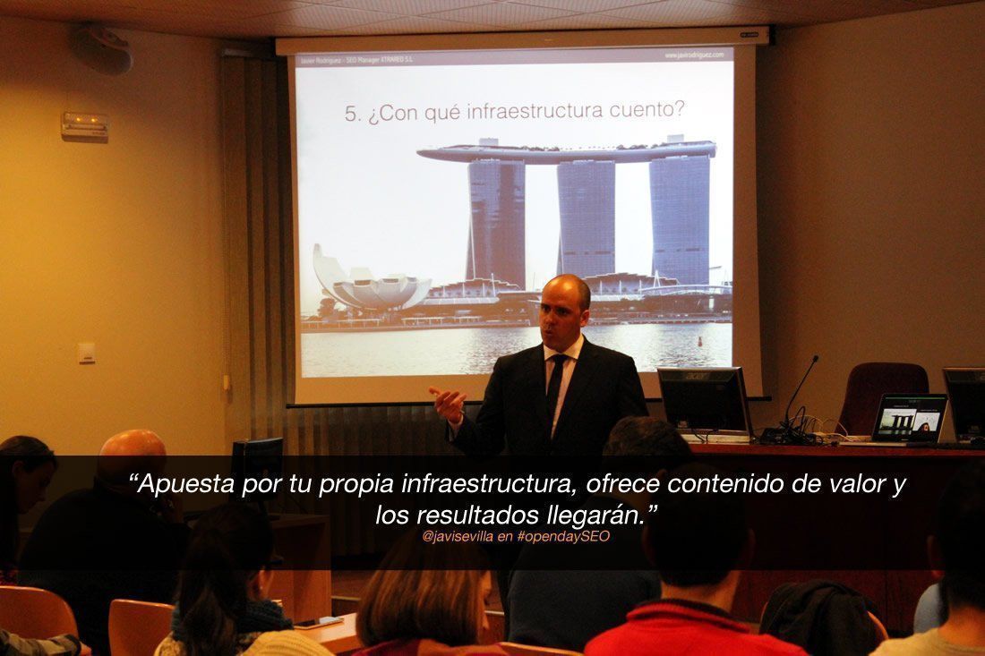 Masterclass SEO en la universidad de Sevilla 1 infraesctructura