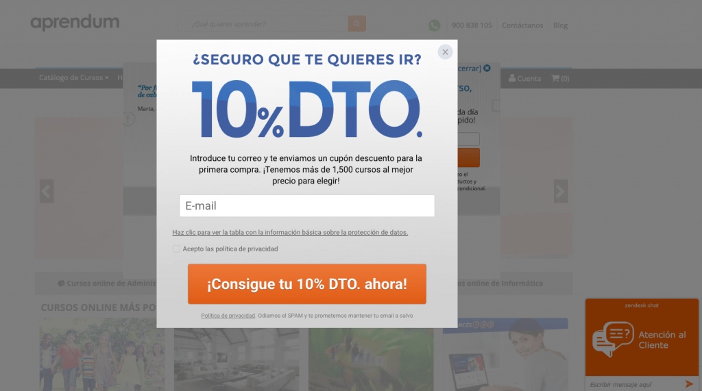 pop up promocional